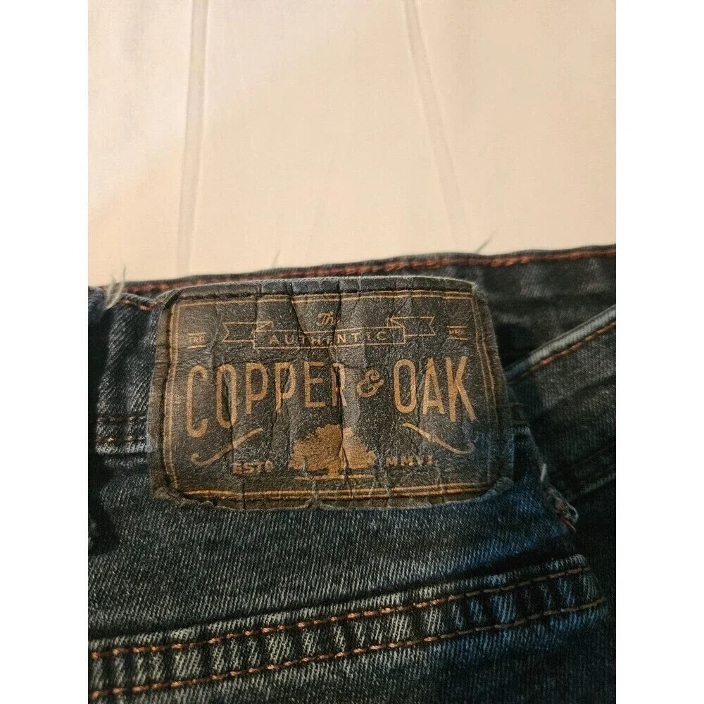 Copper & Oak Mens Jeans 38x30 ‎ Navy Blue Relaxed Fit Straight